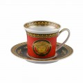 Rosenthal Versace Red Medusa Filiżanka do espresso w stylu porcelanowym