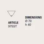 Rozeta ceramiczna do kompozycji lamp Battersea 975ST - Toscot Viadurini