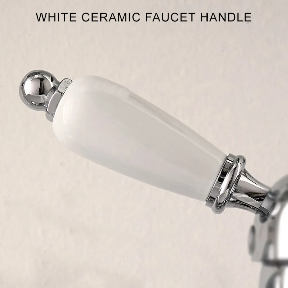 Stojąca bateria wannowa z mosiężnym prysznicem ręcznym Made in Italy - Noriana Viadurini