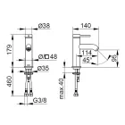 Jednouchwytowa bateria umywalkowa z mosiądzu Okrągły design - Antilio Viadurini