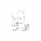 Regulowany kran z jednym otworem i odpływem z chromowanego mosiądzu Made in Italy - Zumbo Viadurini