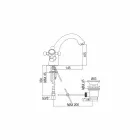 Mosiężna bateria umywalkowa z pojedynczym otworem i odpływem Made in Italy - Lisca Viadurini