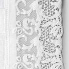 Lniany bieżnik z białą koronką, włoska jakość luksusowa - Farnese Viadurini