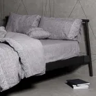 Lniana torba do przechowywania poszwy na kołdrę z koronką Sinergia i guzikami - Energis Viadurini