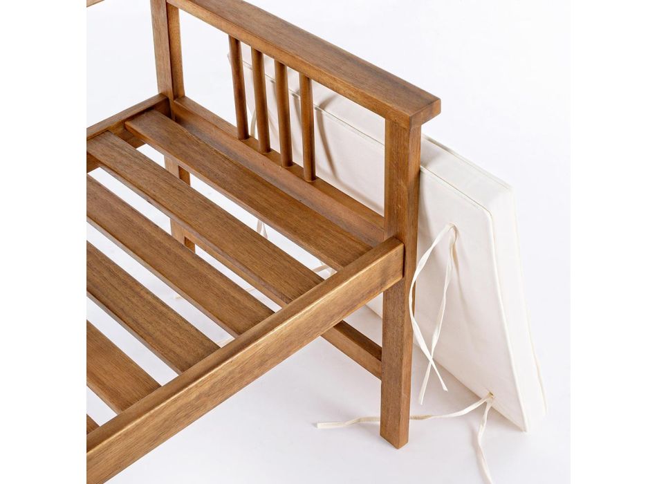 Salon 4 designerskie akcesoria ogrodowe z drewna akacjowego - Roxen Viadurini