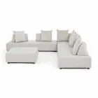 Narożny salon nowoczesny design z tkaniny Homemotion - Benito Viadurini