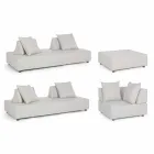 Narożny salon nowoczesny design z tkaniny Homemotion - Benito Viadurini