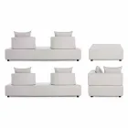 Narożny salon nowoczesny design z tkaniny Homemotion - Benito Viadurini