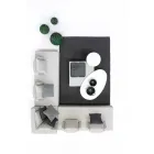 Narożny salon nowoczesny design z tkaniny Homemotion - Benito Viadurini