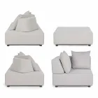 Narożny salon nowoczesny design z tkaniny Homemotion - Benito Viadurini