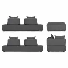 Narożny salon nowoczesny design z tkaniny Homemotion - Benito Viadurini