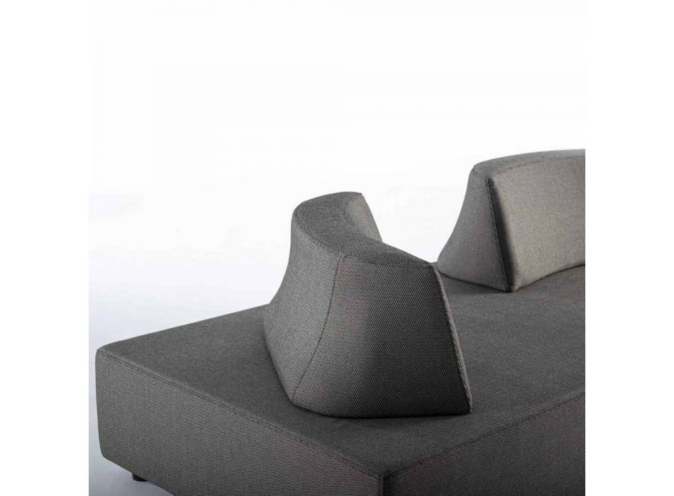 Narożny salon nowoczesny design z tkaniny Homemotion - Benito Viadurini