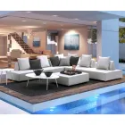 Narożny salon nowoczesny design z tkaniny Homemotion - Benito Viadurini