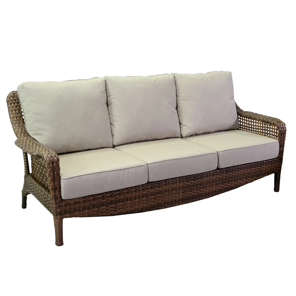 salon z 2 fotelami, 1 sofą i 1 stolikiem kawowym - parasol Viadurini