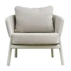 Pokój dzienny składający się z 2 foteli, 1 sofy i 2 stolików kawowych z aluminium - Fusion Viadurini