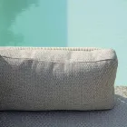 Pokój dzienny składający się z 2 foteli, 1 sofy i stolika kawowego z aluminium - Symphony Viadurini