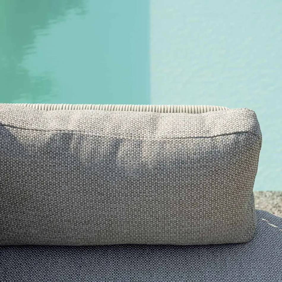 Pokój dzienny składający się z 2 foteli, 1 sofy i stolika kawowego z aluminium - Symphony Viadurini