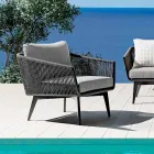 Salon składający się z 2 lub 3-osobowej sofy, foteli i stolika kawowego - Elios Viadurini