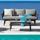 Salon składający się z 2 lub 3-osobowej sofy, foteli i stolika kawowego - Elios Viadurini