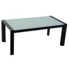 Salon składający się z sofy, stolika kawowego i foteli z podnóżkiem - Tablica ogłoszeń Viadurini