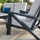 Salon składający się z sofy, stolika kawowego i foteli z podnóżkiem - Tablica ogłoszeń Viadurini