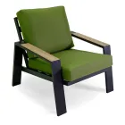 Salon zewnętrzny składający się z 1 sofy, 2 foteli i 1 stolika kawowego - Righello Viadurini