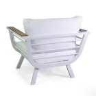 Salon zewnętrzny składający się z 2 foteli i 1 aluminiowego stolika - Righello Viadurini