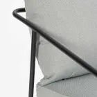 Salon na świeżym powietrzu z 1 sofą, 2 fotelami i 2 stalowymi stołami – Preferuj Viadurini