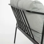 Salon na świeżym powietrzu z 1 sofą, 2 fotelami i 2 stalowymi stołami – Preferuj Viadurini