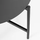 Salon na świeżym powietrzu z 1 sofą, 2 fotelami i 2 stalowymi stołami – Preferuj Viadurini