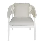 Salon zewnętrzny z poduszkami i zaokrąglonymi podłokietnikami - Zenith Viadurini