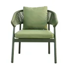 Salon zewnętrzny z poduszkami i zaokrąglonymi podłokietnikami - Zenith Viadurini