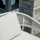 Salon zewnętrzny z zaokrąglonymi poduszkami i podłokietnikami - Zenith Viadurini