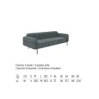 Salon na świeżym powietrzu z sofą i 2 fotelami z tkaniny Made in Italy - Suki Viadurini