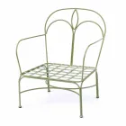 Salon na świeżym powietrzu z ręcznie wykonaną żelazną konstrukcją Made in Italy - Melinda Viadurini