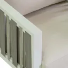 Salon zewnętrzny z białego aluminium i kremowymi poduszkami - Relaz Viadurini