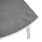 Salon zewnętrzny z białego aluminium i kremowymi poduszkami - Relaz Viadurini