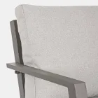 Zewnętrzny salon z aluminium z poduszkami pokrytymi tkaniną - Armonia Viadurini