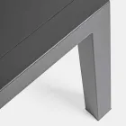 Zewnętrzny salon z aluminium z poduszkami pokrytymi tkaniną - Armonia Viadurini