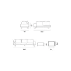 Salon na świeżym powietrzu z czarnego aluminium z ceramicznym stolikiem kawowym - Ghislain Viadurini