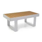 Podłokietniki z aluminium i drewna poliestrowego - City Viadurini