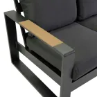 Podłokietniki z aluminium i drewna poliestrowego - City Viadurini