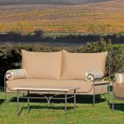 Artisan Garden Lounge z żelazną konstrukcją Made in Italy - Lisotto Viadurini
