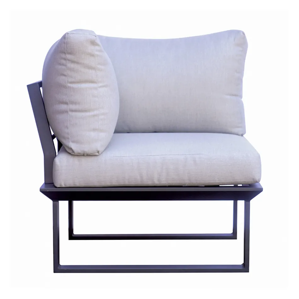 Salon ogrodowy składający się z 2 sof i centralnego stołu - Pippo Viadurini