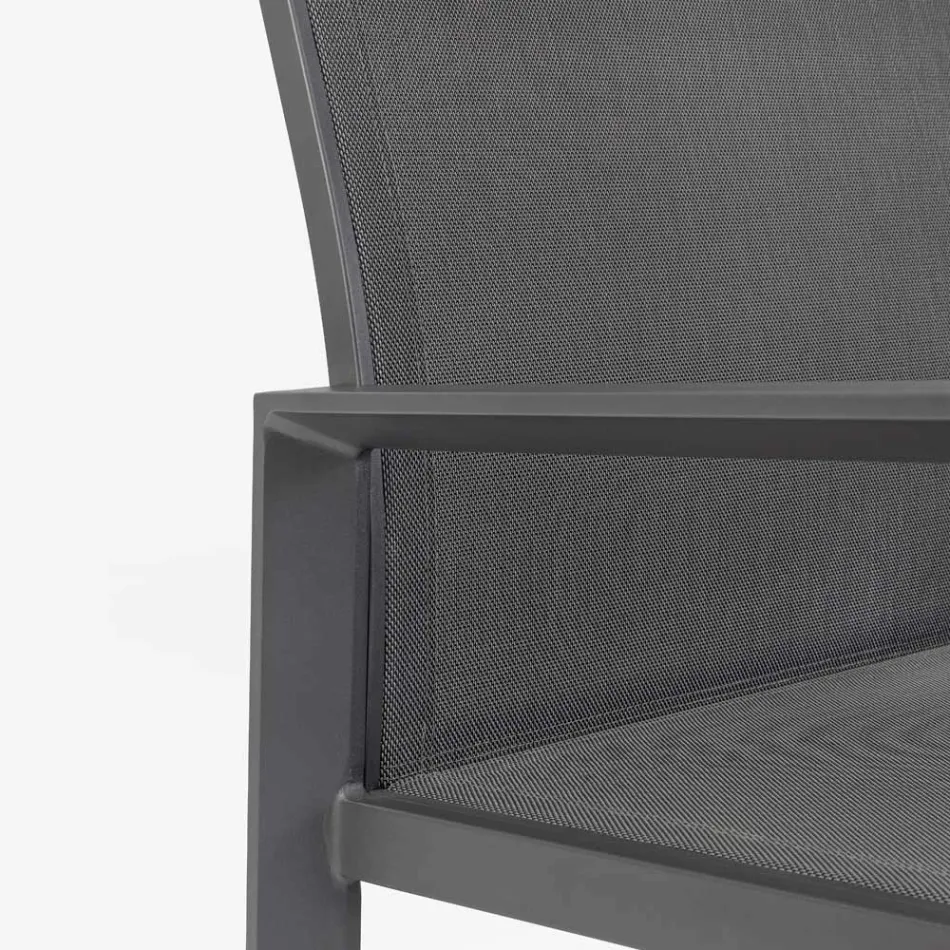 Salon ogrodowy z 1 sofą, 2 fotelami i 1 stolikiem kawowym - Plan Viadurini