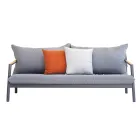 Salon ogrodowy z 2 fotelami, 1 sofą i 1 aluminiowym stołem - Minni Viadurini