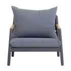 Salon ogrodowy z 2 fotelami, 1 sofą i 1 aluminiowym stołem - Minni Viadurini