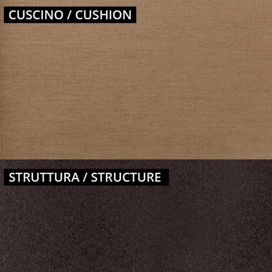 Salon ogrodowy z 2 fotelami i 1 2-osobową sofą Made in Italy - Fontana Viadurini