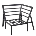 Salon ogrodowy z sofą i stolikiem kawowym z aluminium - Label Viadurini