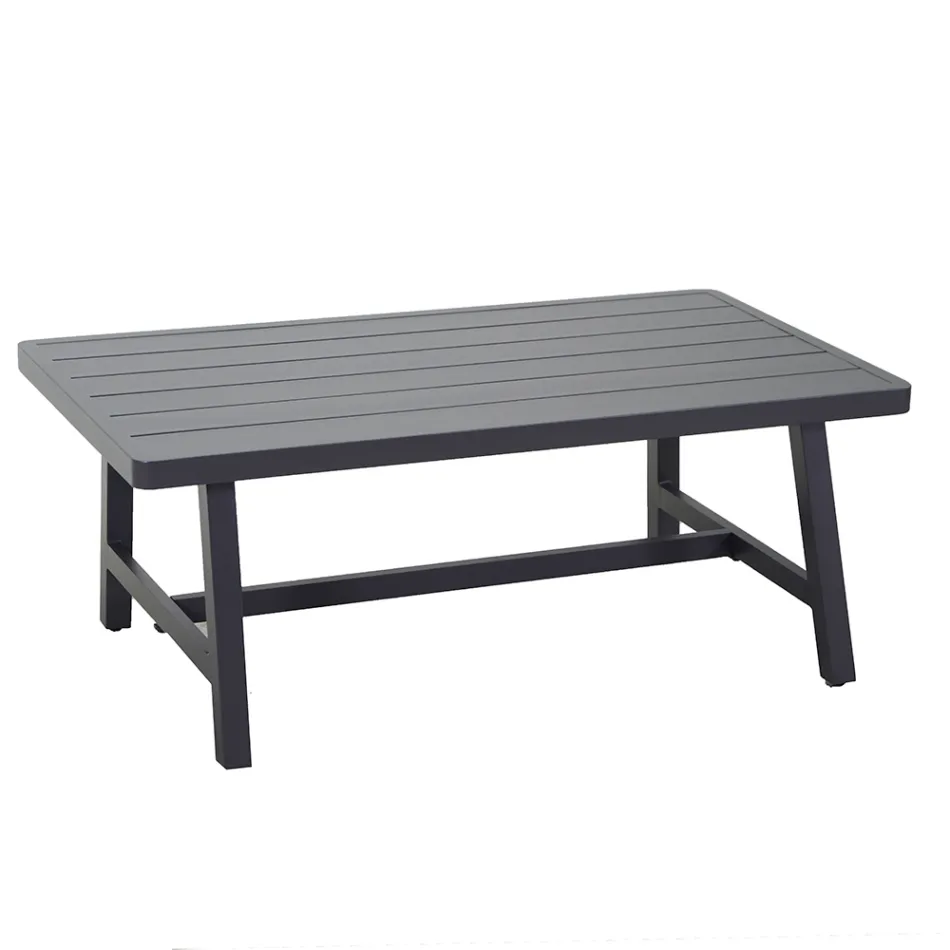 Salon ogrodowy z sofą i stolikiem kawowym z aluminium - Label Viadurini